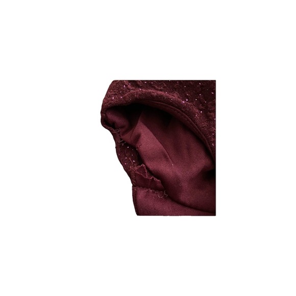 Windsor New With Tag Burgundy Strapless Sweetheart ‎ Glitter Mini Dress Size M - Picture 15 of 15
